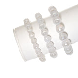 Mystic White Agate Round Faceted Stretchy Bracelet, 8mm/10mm/12mm, Sku#EF303