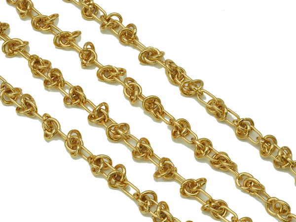 18K Gold Filled Special Knot Chain by Yard, sku#E555