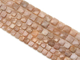 Natural Quality Faceted Teardrop Peach Moonstone Beads, Sku#HY4