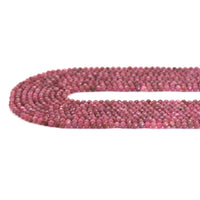 Genuine Rhodochrosite Round Faceted Small Beads, Sku#U1733