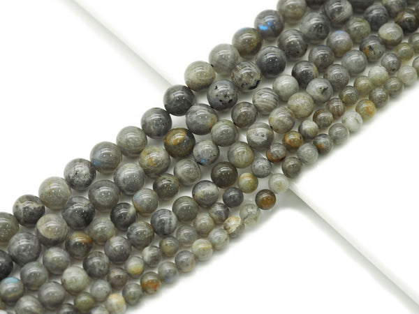 Natural Round Smooth Labradorite Beads, Sku#HY11