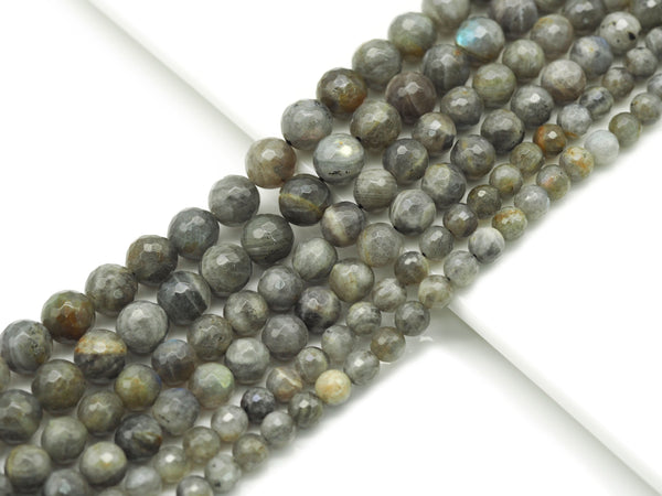 Natural Faceted Round Labradorite Beads, Sku#HY12
