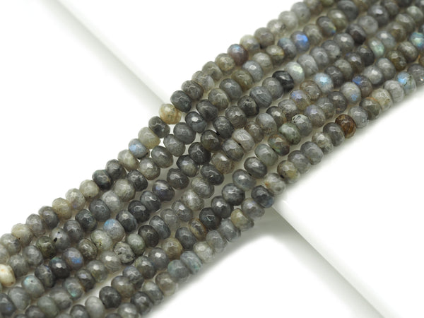 Natural Faceted Rondelle Labradorite Beads, Sku#HY13