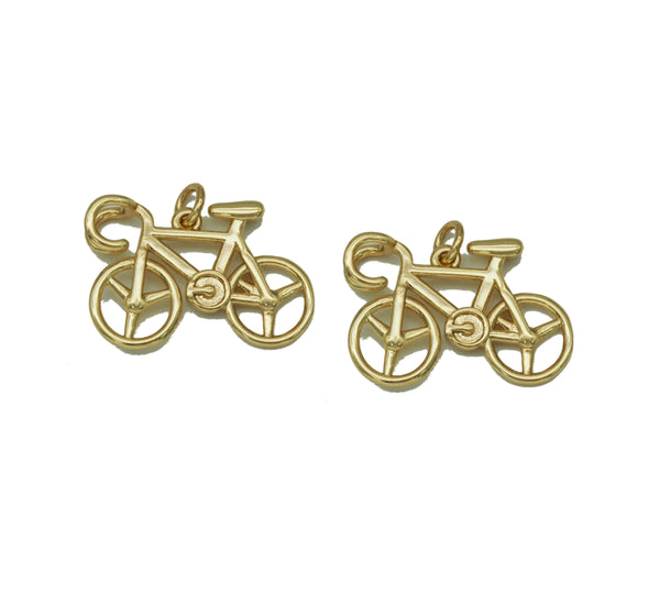 Gold Bicycle Charm, Sku#LD280