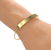 Gold Bar Adjustable Bracelet, Sku#B351
