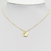 Gold Butterfly Charm with CZ on it, Sku#Y867