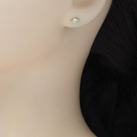 Cute CZ Gold Candy Stud Earrings, Sku#LK891