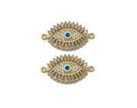 CZ Enamel Evil Eye Charm, Sku#LD296