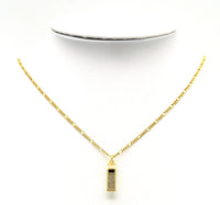 Gold CZ Whistle Charm, Sku#F1493