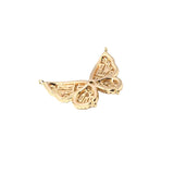Baguette CZ Gold Silver Butterfly Charm, Sku#ZX127