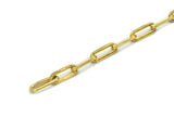 18K Gold Filled Thick Link Paperclip Chain by Yard, sku#LS02