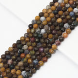 Genuine Ocean Jasper Round Faceted Beads, 8mm, Sku#U1516