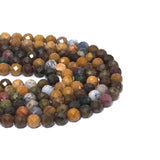 Genuine Ocean Jasper Round Faceted Beads, 8mm, Sku#U1516