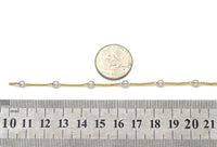 18K gold Filled 4mm Gold Pearl Satellite Chain, Sku#E556