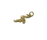 CZ Gold Ostrich Charm, Sku#F1494