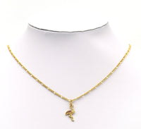 CZ Gold Ostrich Charm, Sku#F1494