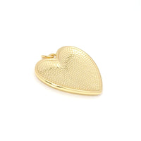 CZ Gold Love On Heart Charm, Sku#LX211