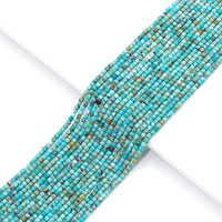 Genuine Turquoise Faceted Cube Beads, 2.5mm, Sku#U1533