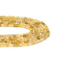 Genuine Yellow Opal Faceted Cube Beads, 2.5mm, Sku#U1541