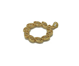 Gold Flower Frame Charm, 21mm, Sku#ZX86