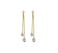 Gold CZ Dangle Charm, Sku#ZX85