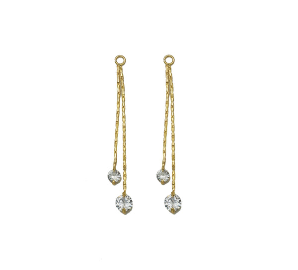 Gold CZ Dangle Charm, Sku#ZX85