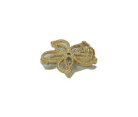 Gold Crystal Flower Charm, Sku#ZX90