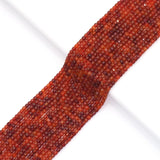 Genuine Red Agate Faceted Cube Beads, 2.5mm, Sku#U1548