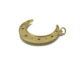 Large Gold Cresent Moon Pendant, Sku#F1502