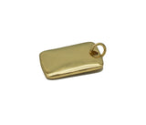 Gold Good Luck Word On Rectangle Charm, Sku#Z1453