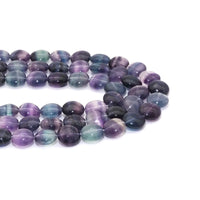 Genuine Fluorite Smooth Coin Shape, 14mm, Sku#U1566