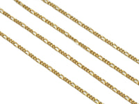 18K Gold Dainty Figaro Chain, sku#E559