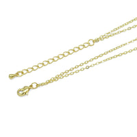 Gold Round Square Pendant Layering Necklace, Sku#EF473