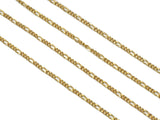 18K Gold Dainty Figaro Chain, sku#E559