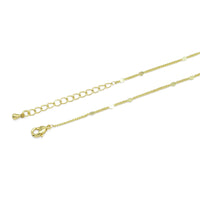 Dainty Gold disc Chain Necklace, Sku#EF474