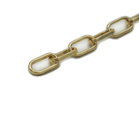 Gold Silver Paperclip chain with rectangle edge, sku#LS08