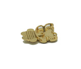 Gold CZ Cartoon Tiger Bear Hello Kitty Charm, Sku#LK687