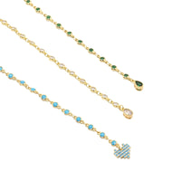 High Quality Lariat Style CZ chain Necklace, sku#EF313