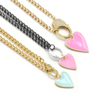 Cuban Chain Heart Necklace,sku#EF320