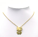 Gold CZ Cartoon Tiger Bear Hello Kitty Charm, Sku#LK687