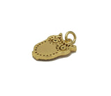 Gold CZ MOP Turquoise Night Owl Charm, Sku#L689