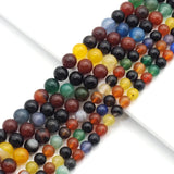 Mixed Agate Round Smooth Beads, 6mm/8mm/10mm, Sku#U1572