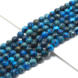 Blue Imperial Jasper Round Smooth Beads, 6mm/8mm/10mm, Sku#U1574