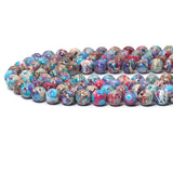 Galaxy Imperial Jasper Round Smooth Beads, 6mm/8mm/10mm, Sku#U1573