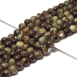 Genuine Green Garnet Round Smooth Beads, 6mm/8mm/10mm, Sku#U1575