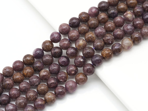 Genuine Purple Golden Phlogopite Round Smooth Beads, Sku#U1354