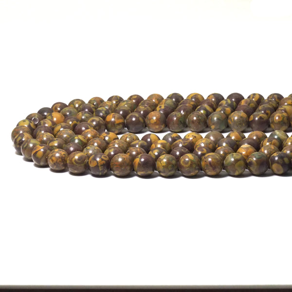 Genuine Candy Jasper Round Smooth Beads, 6mm/8mm/10mm, Sku#U1584