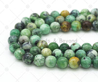 Genuine Green Phosphatite Round Smooth Beads, Sku#U1193