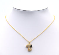 Gold CZ Snoopy Charm, Sku#L693