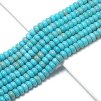Smooth Rondelle Blue Turquoise Beads, 4x6mm/5x8mm, Sku#U1592